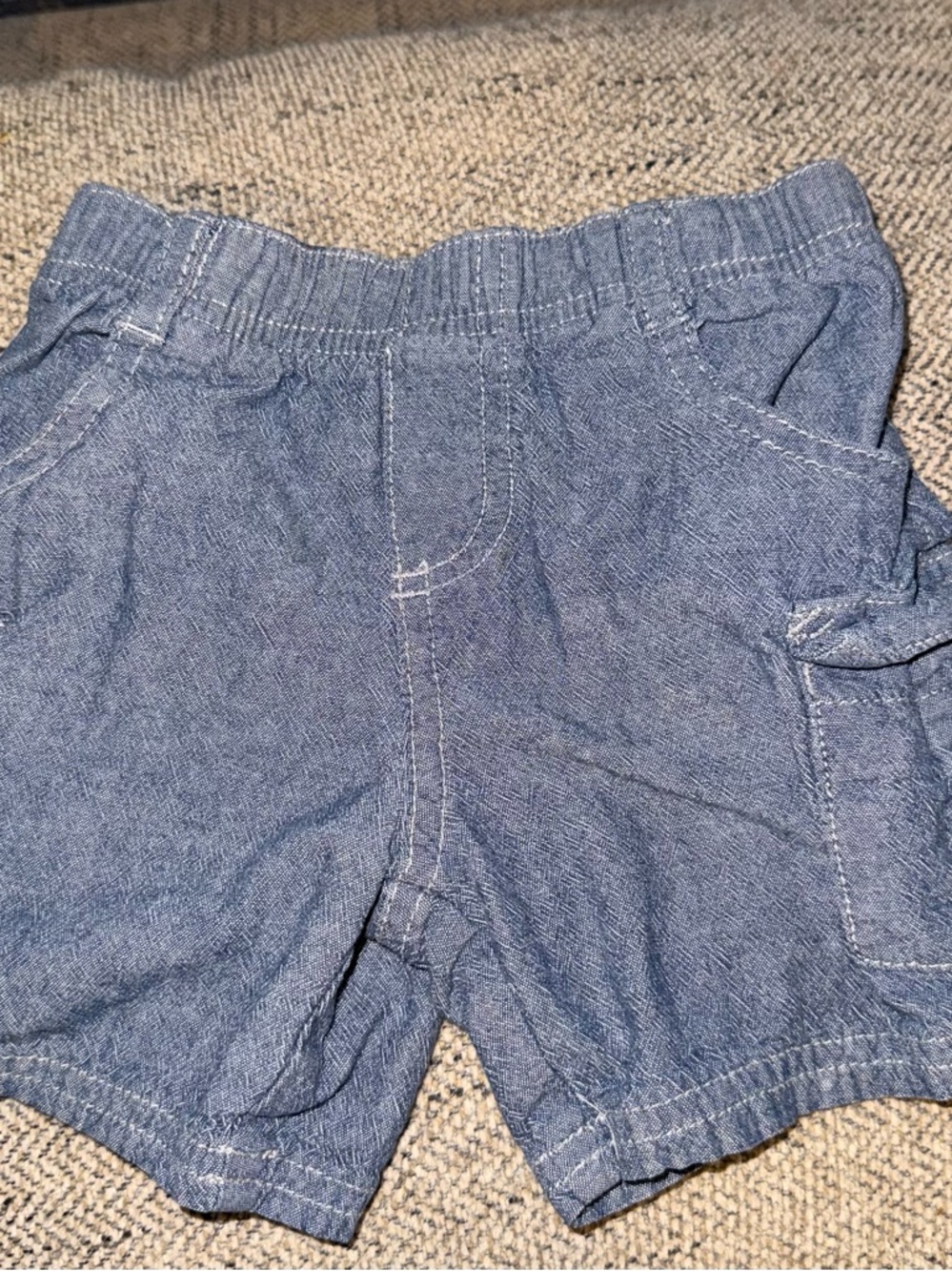 First impressions Blue Kids' Elastic-Waist Denim Shorts